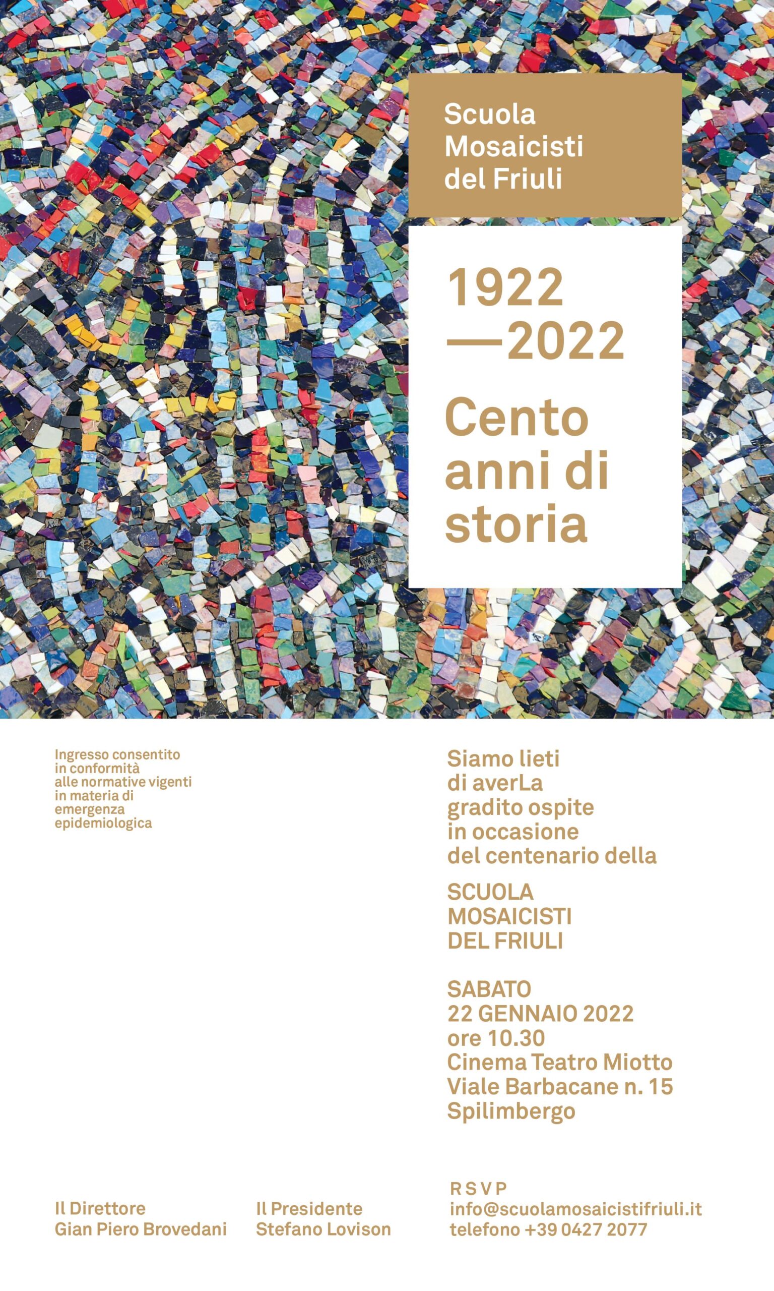Evento Centenario della Scuola Mosaicisti del Friuli